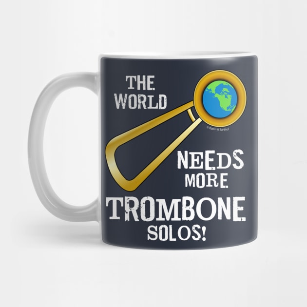 Trombone Solos White Text by Barthol Graphics